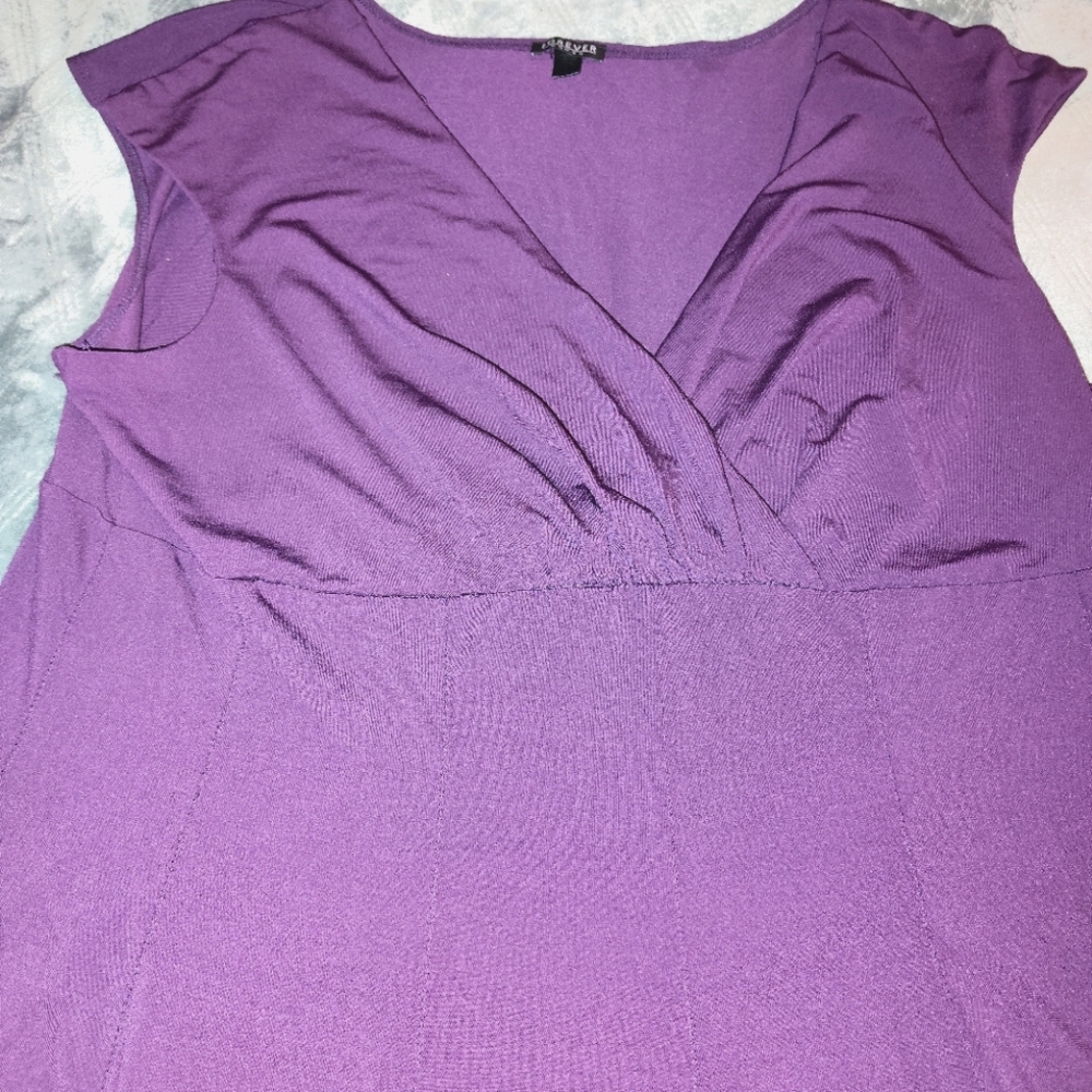 Polyester Spandex Plum Dress